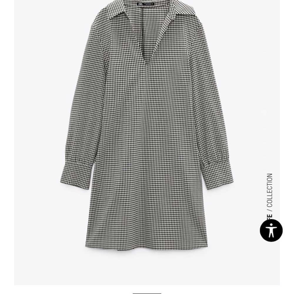 zara gingham mini dress